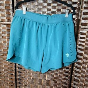 Rabbit Men’s FKT 5” Running Shorts XL Blue Teal Ventilated Laser Cut Lightweight